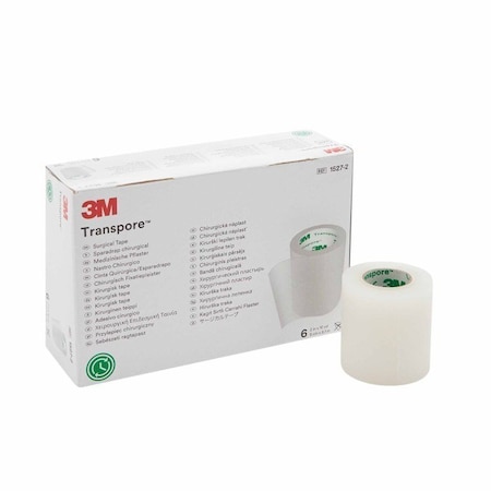 3M Transpore Medical Tape, Transparent, 2 Inch X 10 Yard, Plastic, NonSterile, 60PK 1527-2